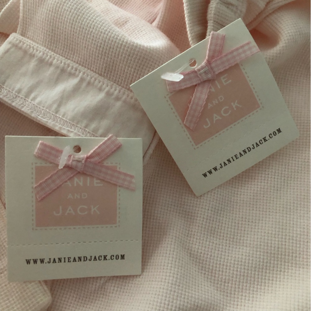GIFT 2pc Janie and Jack baby girls Layette light pink 3-6 months outfit - Picture 7 of 7